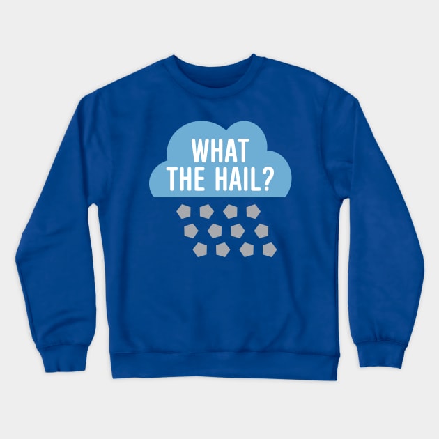 What The Hail? Crewneck Sweatshirt by oddmatter